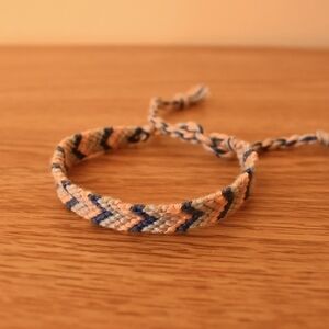 10/$25 Cream Sky Blue Woven Bracelet